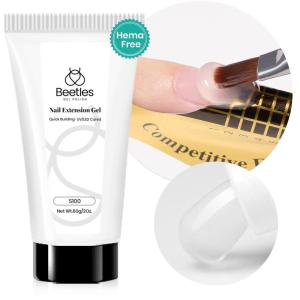 imageBeetles Nail Extension Gel 60g Clear Builder Nail Gel Nail Art Design Nail Enhancement Gel for Beginner ampamp Professional Easy DIY Fall Nails at Home Salon Manicure for Women UV ampamp LED Lamp Needed0Clear20New upgrade