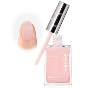 imageBeetles Nail Polish  Jelly White Nail Polish Natural Blue Glitter Nail Concealer Fast Dry Quick Milky White Nail Strengthener and Growth Treatment for Thin and Damaged Nails051 FL OZPink Jelly