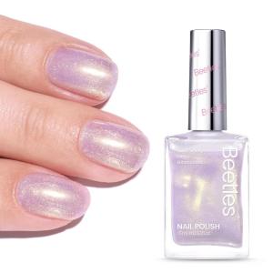 imageBeetles Nail Polish Remover Pads  Nail Scrubbers 10 Count 2in1 Prep ampamp Lacquer Remover Nail Wipes  TravelFriendly Fingernail Polish Remover with vitamin EGold Shimmer