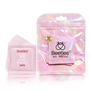 imageBeetles Nail Polish Remover Pads  Nail Scrubbers 10 Count 2in1 Prep ampamp Lacquer Remover Nail Wipes  TravelFriendly Fingernail Polish Remover with vitamin E010 Count Pack of 1