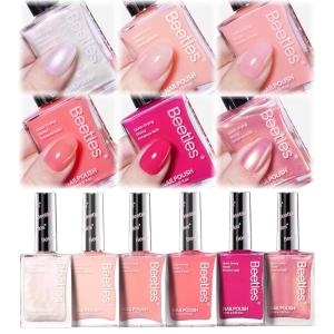 imageBeetles Pearl Nail Polish Set 6 Colors Dreamy Pastel Quick Dry Nail Polish Kit Glitter Long Lasting Shine DIY Manicure Gift for Women Girl Christmas Nail ArtHeartbeat Pink