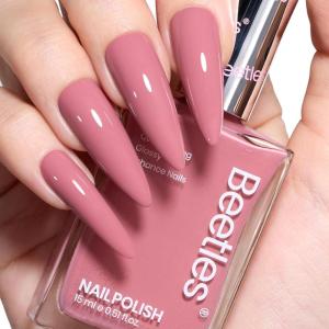 imageBeetles Pink Nail Polish Quick Dry  Hot Pink  Bonbon Candy  Inspired 05 Fl Oz 15ml Full SizeLong Lasting Formula for SalonQuality Nail Art Design ampamp Gift for WomenHearts Desire