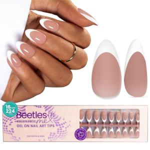 imageBeetles Press on Nails 150 PCS 4 in 1 Ombre Gel Nail Tips Rosy Brown Medium Coffin Press ons Preapplied Primer ampamp Base Coat Glue on Nail Tips No Need to File Fake Nails DIY Nails Gift for WomenB0Short Almond