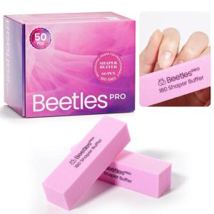 imageBeetles Pro 10Pcs Nail Buffer  Professional 100 Grit Sanding Blocks Nail Files and Buffers 4Sided Pink Nails Files for Acrylic Gel ampamp Natural Nails  Salon Quality Manicure Tool50 Pcs Nail Buffer Block 180 Grit