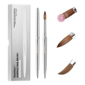imageBeetles Pro 1Pcs Acrylic Nail Brush  Professional Pure Kolinsky Bristles Acrylic Brushes for Nails Metallic Nail Art Brushes for Nails Extension Gel 3D Carving  Salon Quality Manicure Tool 10Pro Acrylic Nail Brush 10