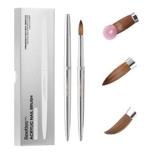 imageBeetles Pro 1Pcs Acrylic Nail Brush  Professional Pure Kolinsky Bristles Acrylic Brushes for Nails Metallic Nail Art Brushes for Nails Extension Gel 3D Carving  Salon Quality Manicure Tool 10Pro Acrylic Nail Brush 12