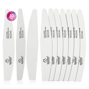 imageBeetles Pro 3Pcs Nail File Nail Buffer  Professional 100180240 Grit Nails Files and Buffers Double Sided Washable Shaper Files for Acrylic Gel ampamp Natural Nails  Salon Quality Manicure Tool10 Pcs Nail Files