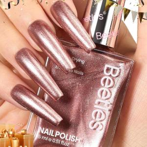 imageBeetles Red Nail Polish Quick Dry Nail Polish 1Pcs 15ml Glitter Sparkle Burgundy Red Nail Polish Fast Drying ampamp Long Lasting Spring Valentines Nail Polish Salon DIY at HomeElegant Muse