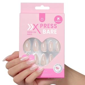 imageBeetles X PRESS BARE Press On NailsBlushing Bows  Medium Almond Press On Nails  30Pcs 15 Sizes Natural Salon Quality Nail Tips With Quickdrying Nail Glue ampamp Glue Cuticle Oils For Women0Graceful Bloom
