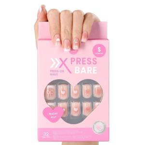 imageBeetles X PRESS BARE Press On NailsBlushing Bows  Medium Almond Press On Nails  30Pcs 15 Sizes Natural Salon Quality Nail Tips With Quickdrying Nail Glue ampamp Glue Cuticle Oils For WomenPeachy Jelly