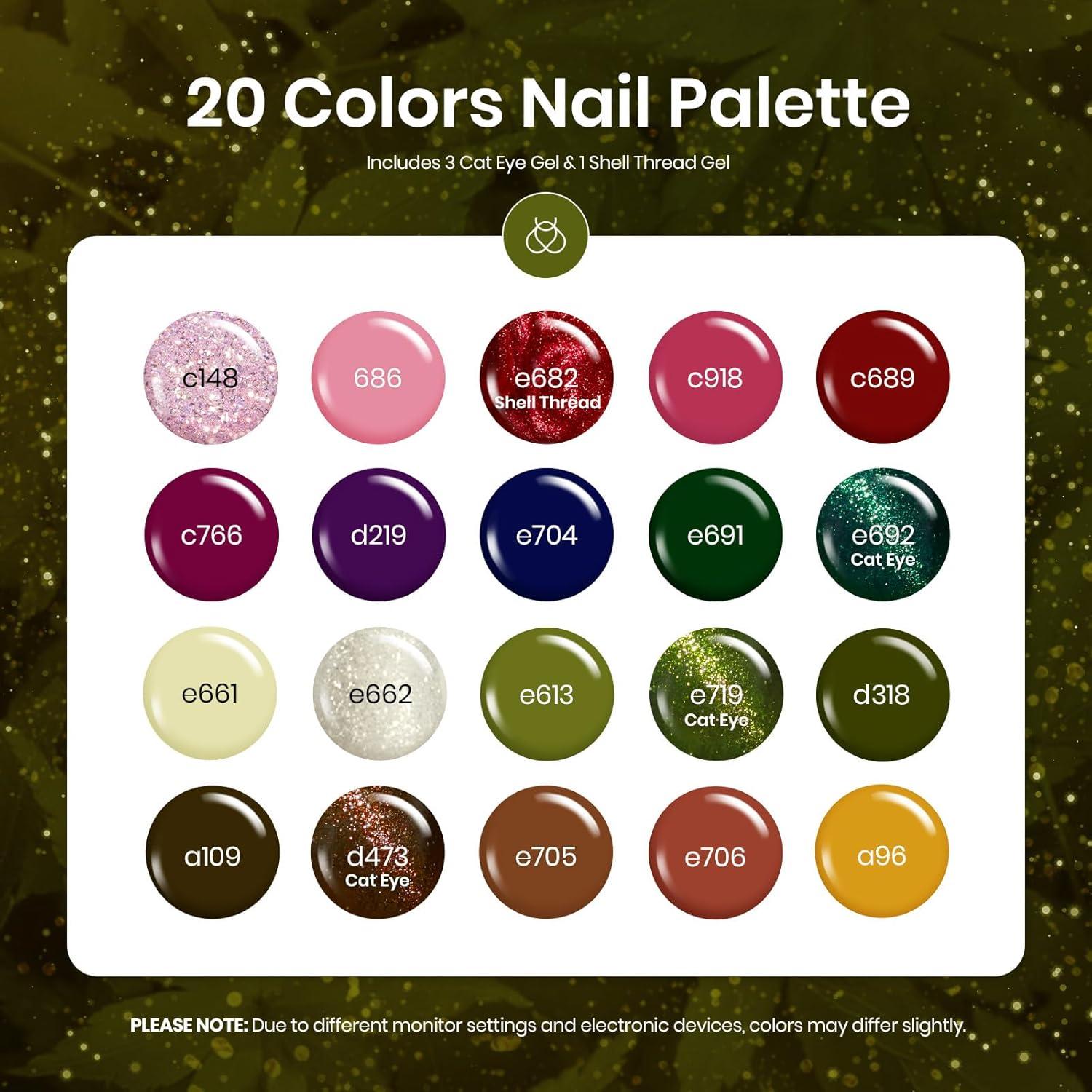 imageBeetles 24 Pcs Summer Rainbow Gel Nail Polish Set Unicorn Collection Neon Yellow Purple Gel Nail Polish with Beetles Gel Nail Polish Set 20 Colors Green Blue Burgundy Purple Brown Gel Polish Glitter