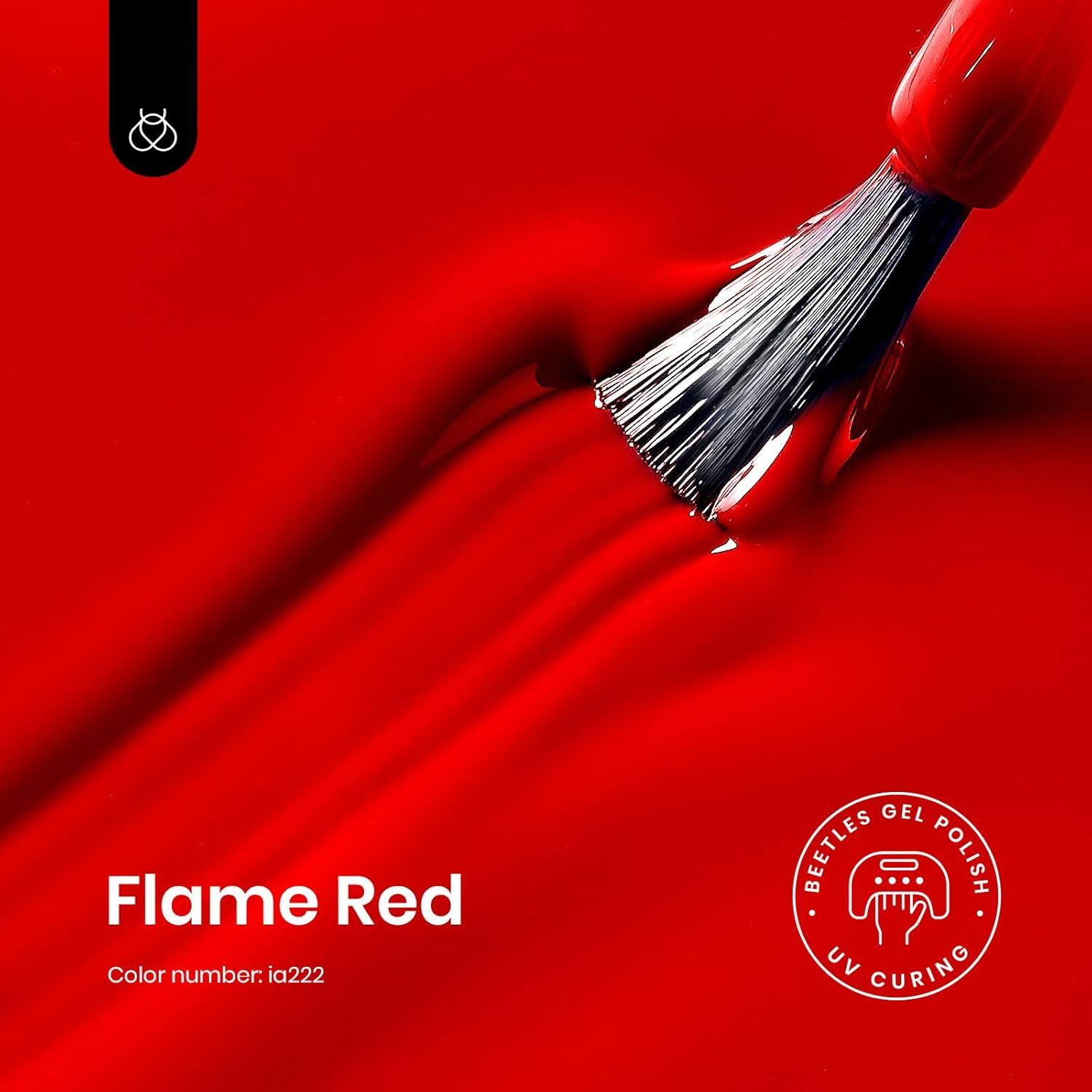 imageBeetles Black Winter Gel Nail Polish 10ml Classic Black Color Gel Polish Soak off UV Led Lamp Needed Manicure Salon DIY Home Gift for Women InkwellFlame Red