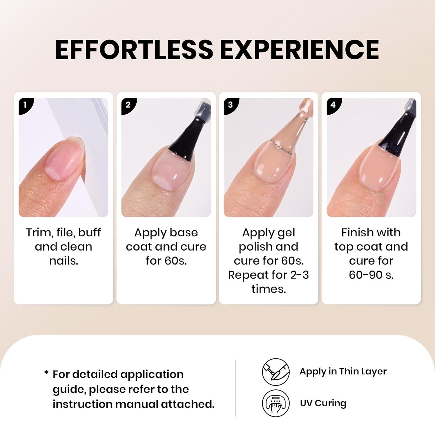 imageBeetles Black Winter Gel Nail Polish 10ml Classic Black Color Gel Polish Soak off UV Led Lamp Needed Manicure Salon DIY Home Gift for Women InkwellOat Latte