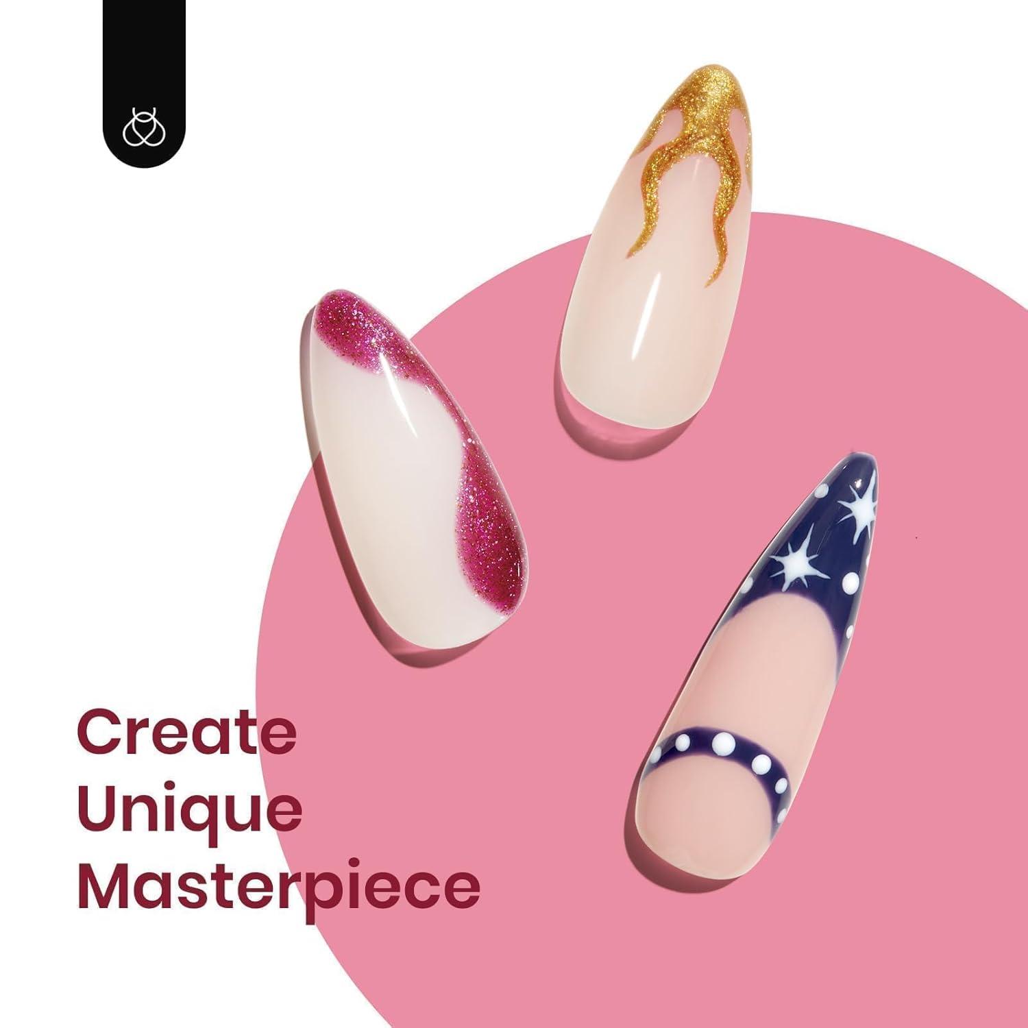 imageBeetles Blooming Gel Nail Polish HEMA Free Blossom Gel Polish 1 Pcs 20ml with Nail Brush for Spreading Effect Marble Natural Stone Watercolor Floral Soak off U v DIY Nails Gifts for Women00Boujee Gala