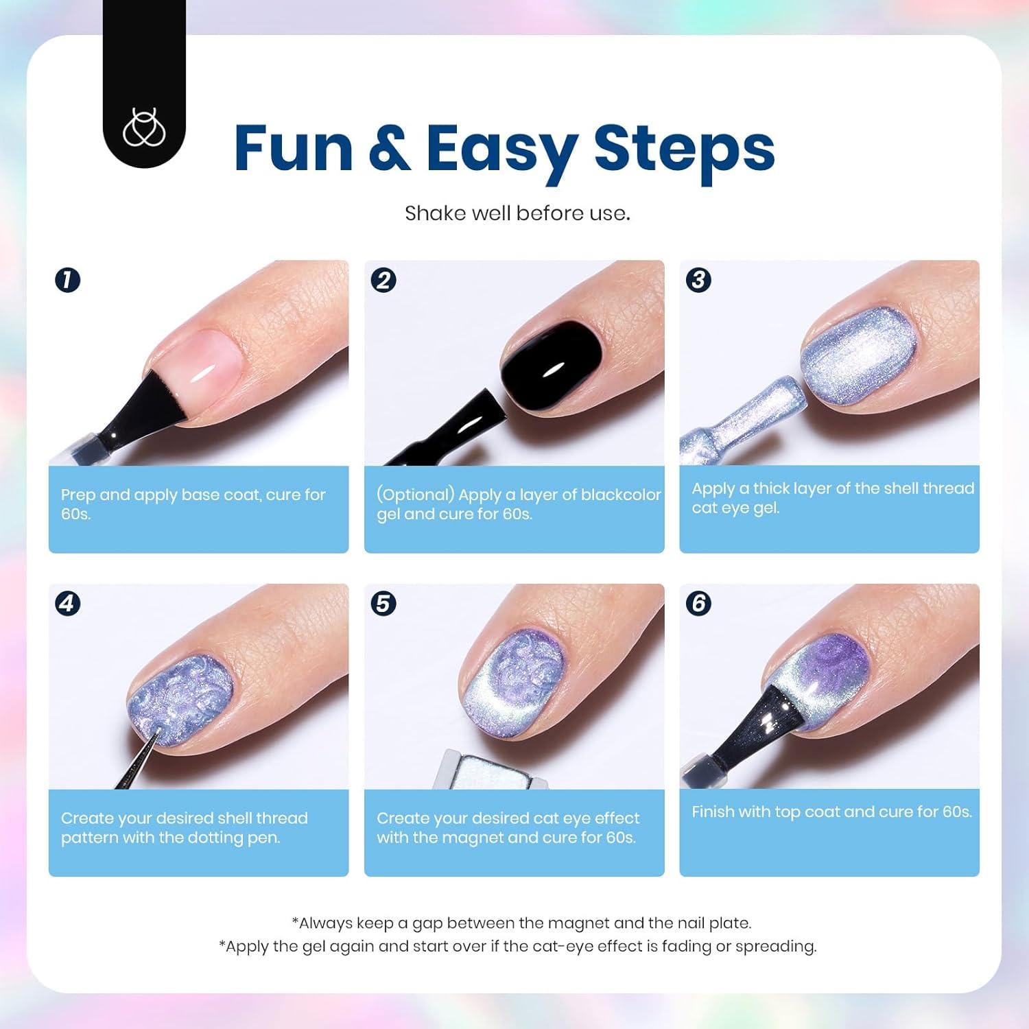 imageBeetles Blooming Gel Nail Polish HEMA Free Blossom Gel Polish 1 Pcs 20ml with Nail Brush for Spreading Effect Marble Natural Stone Watercolor Floral Soak off U v DIY Nails Gifts for Women0Magical Swirl