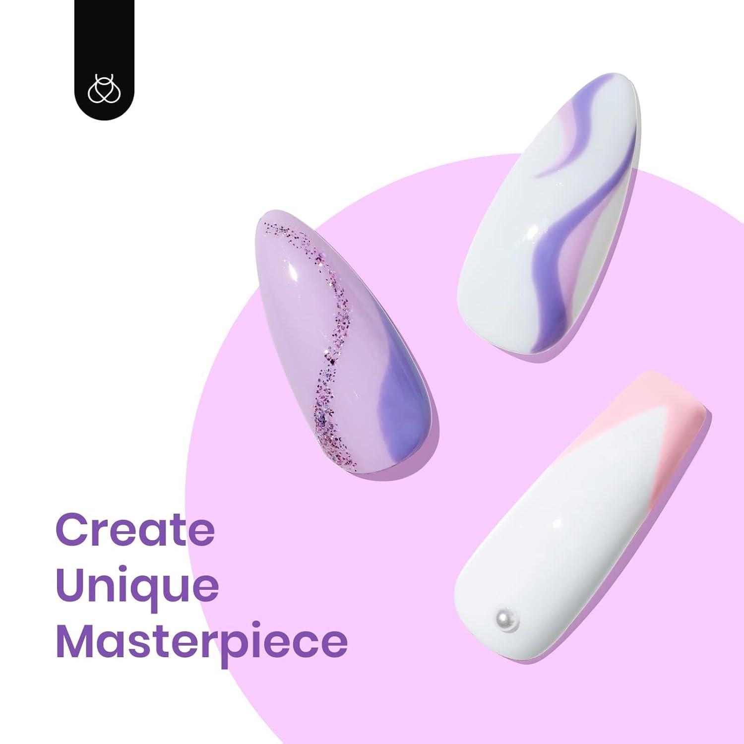 imageBeetles Blooming Gel Nail Polish HEMA Free Blossom Gel Polish 1 Pcs 20ml with Nail Brush for Spreading Effect Marble Natural Stone Watercolor Floral Soak off U v DIY Nails Gifts for WomenRomantic Garden