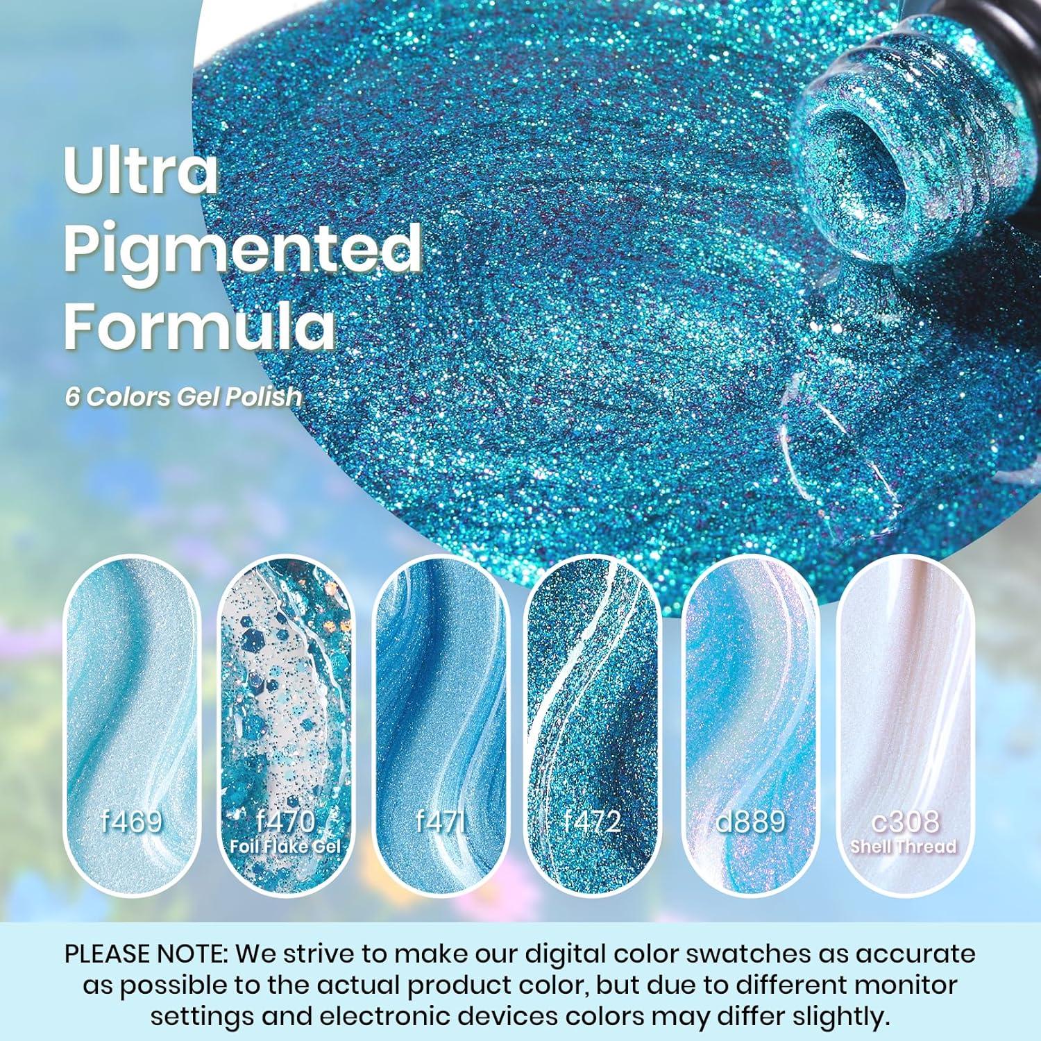 imageBeetles Blooming Gel Nail Polish HEMA Free Blossom Gel Polish 1 Pcs 20ml with Nail Brush for Spreading Effect Marble Natural Stone Watercolor Floral Soak off U v DIY Nails Gifts for WomenIce Blue Gel Nail Polish