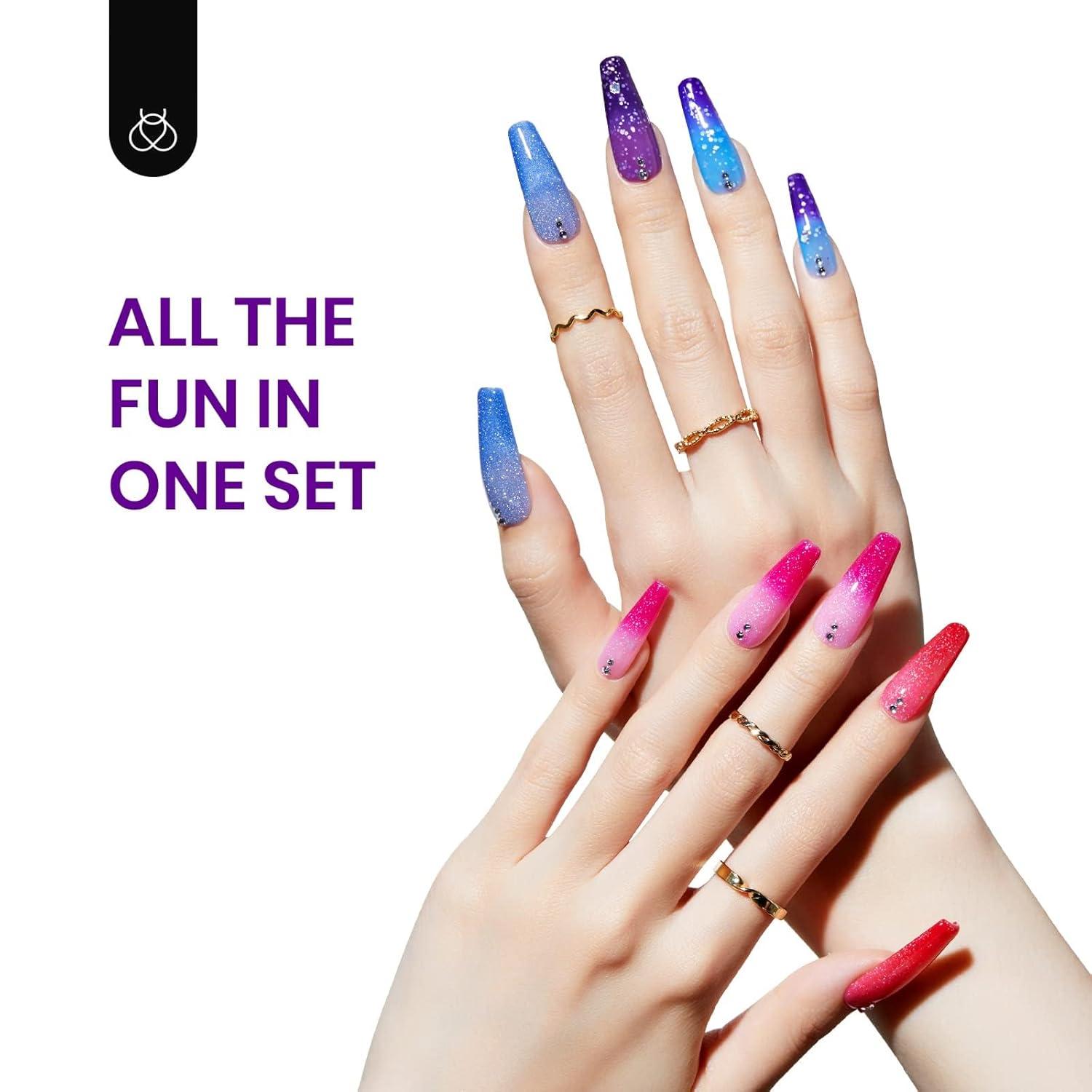 imageBeetles Blooming Gel Nail Polish HEMA Free Blossom Gel Polish 1 Pcs 20ml with Nail Brush for Spreading Effect Marble Natural Stone Watercolor Floral Soak off U v DIY Nails Gifts for WomenElectic Party