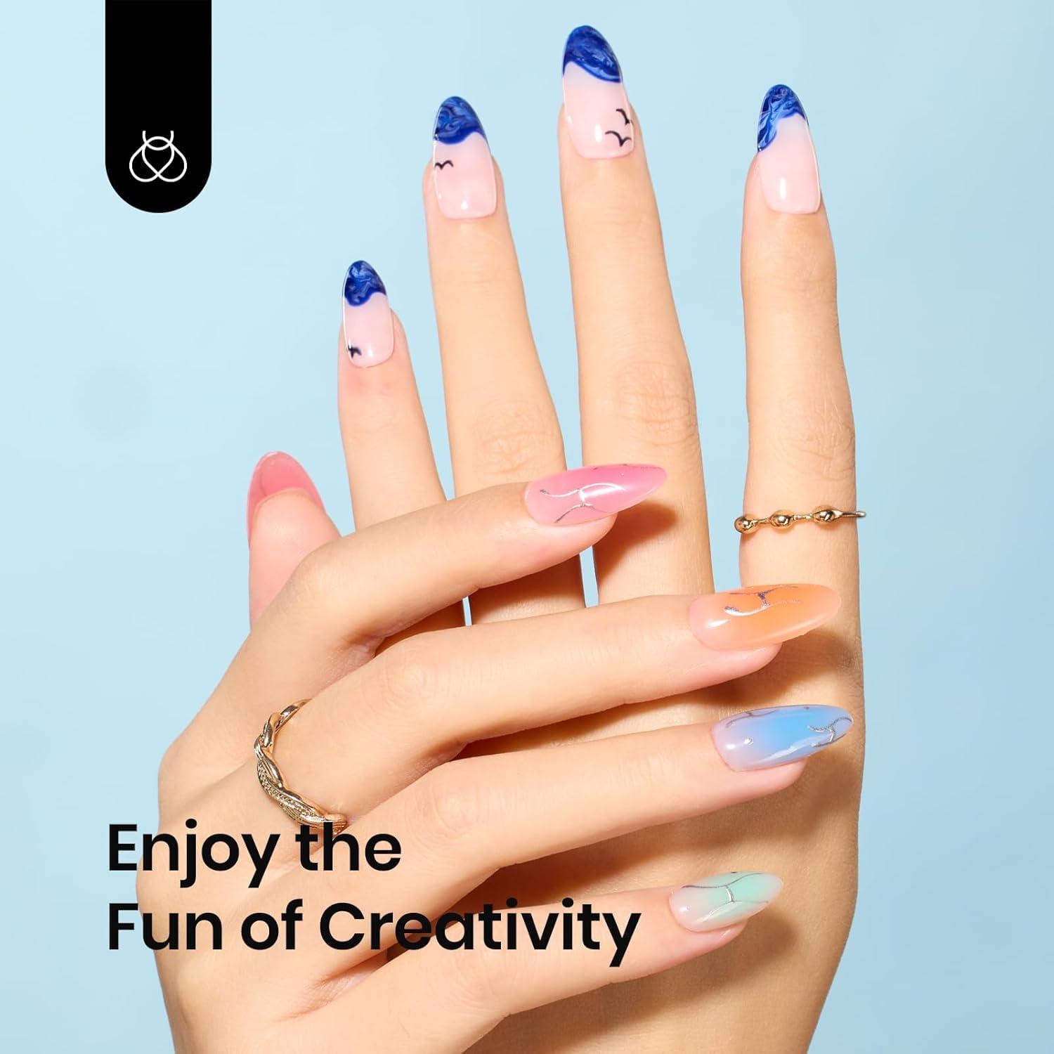 imageBeetles Blooming Gel Nail Polish HEMA Free Blossom Gel Polish 1 Pcs 20ml with Nail Brush for Spreading Effect Marble Natural Stone Watercolor Floral Soak off U v DIY Nails Gifts for Women0020ml Hema Free Nail Blooming Gel