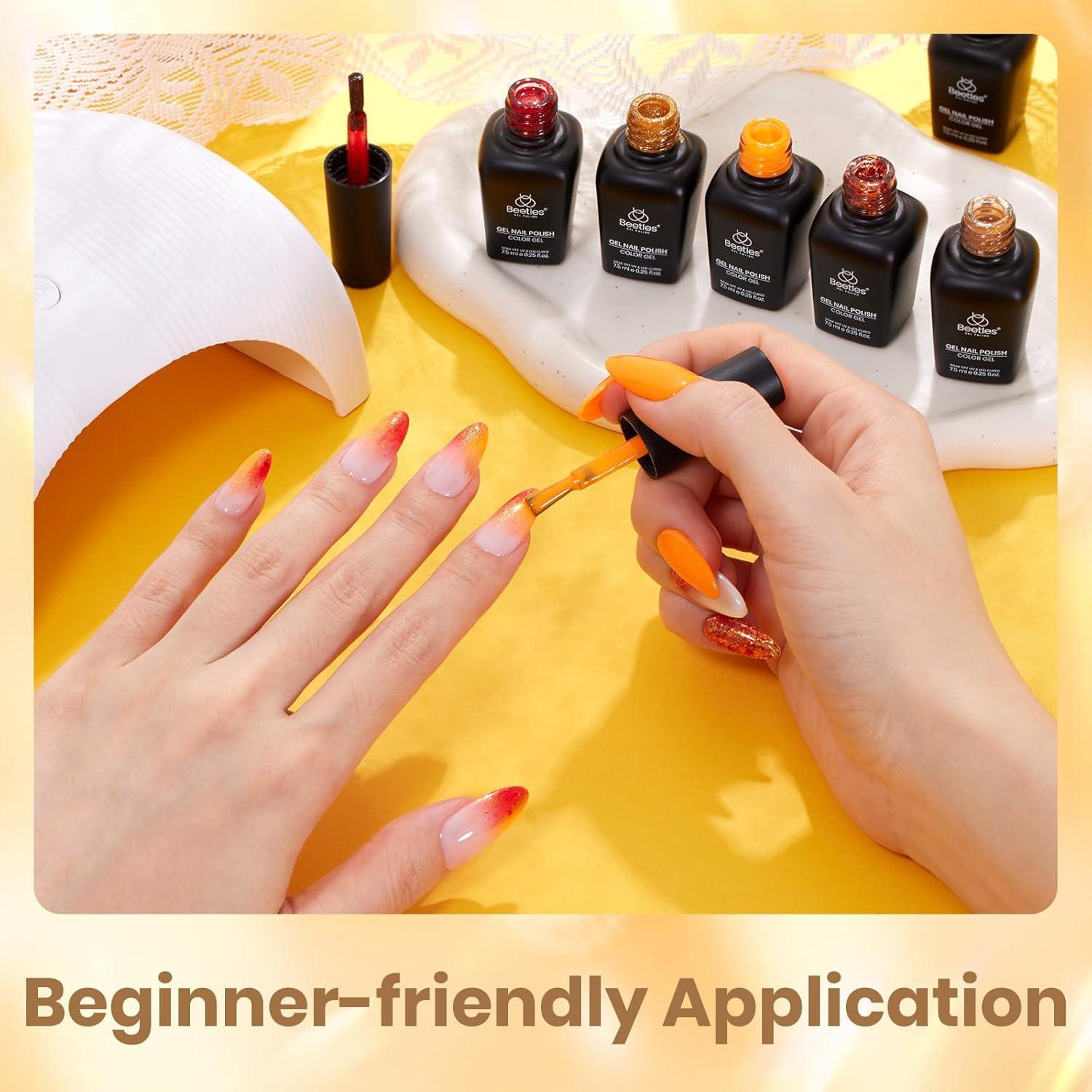 imageBeetles Blooming Gel Nail Polish HEMA Free Blossom Gel Polish 1 Pcs 20ml with Nail Brush for Spreading Effect Marble Natural Stone Watercolor Floral Soak off U v DIY Nails Gifts for Women0Daring Glow