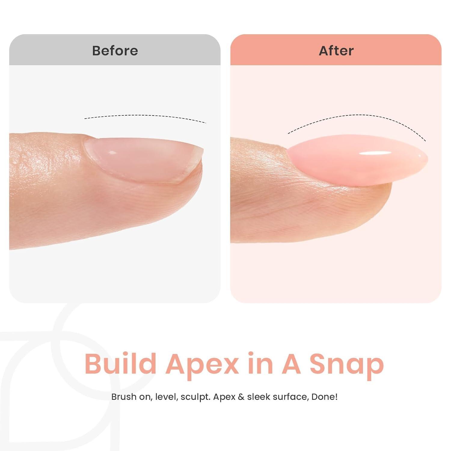 imageBeetles Builder Gel Set12 Colors 7 in 1 Nail Thickening Strengthening Building Apex for Beginner DIY Salon at HomePink Nude Gel Builder Nail Art Design Beauty Gifts for WomenUV ampamp LED Lamp NeededPink Rose Nude Beige White Collection