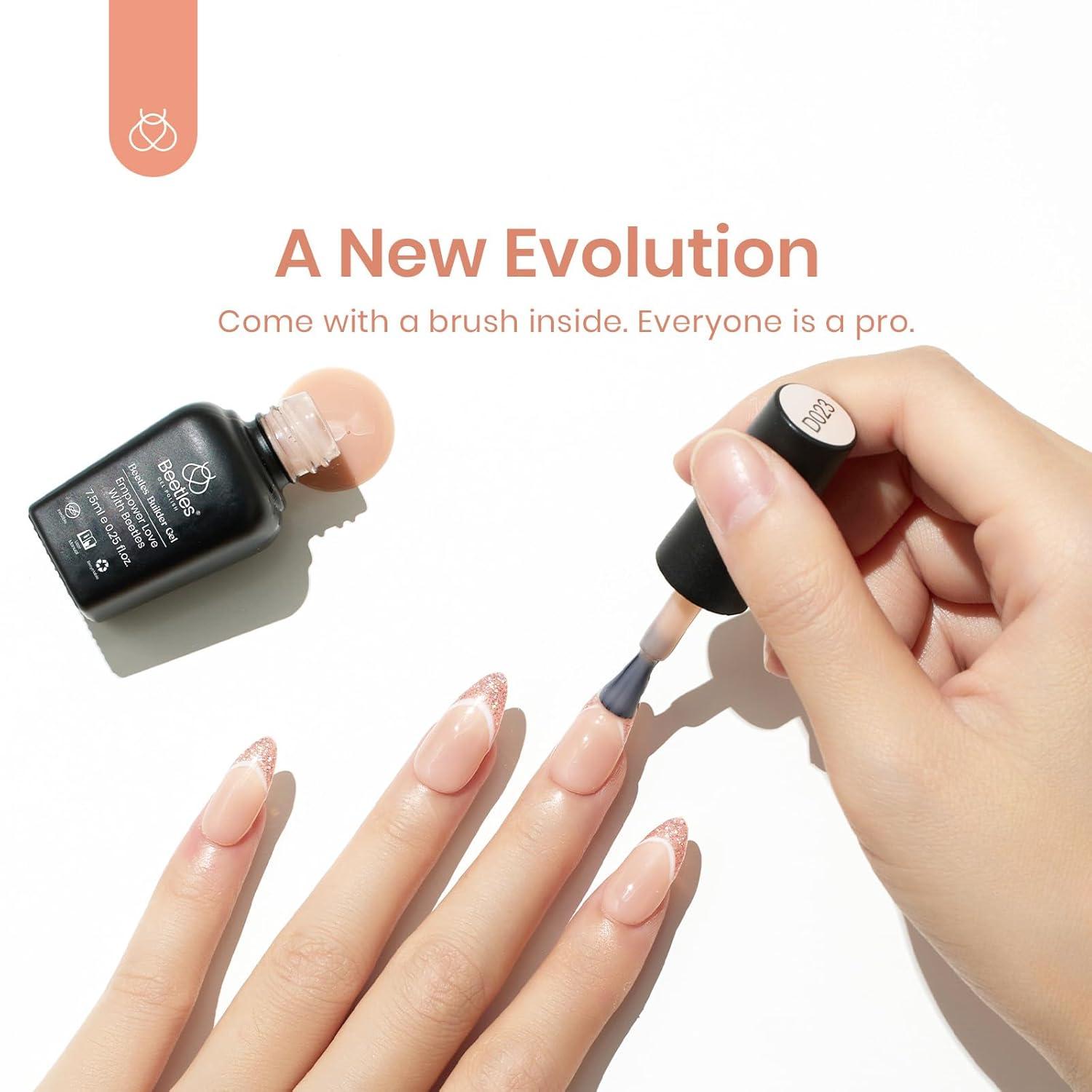 imageBeetles Builder Gel Set12 Colors 7 in 1 Nail Thickening Strengthening Building Apex for Beginner DIY Salon at HomePink Nude Gel Builder Nail Art Design Beauty Gifts for WomenUV ampamp LED Lamp NeededJelly Collection