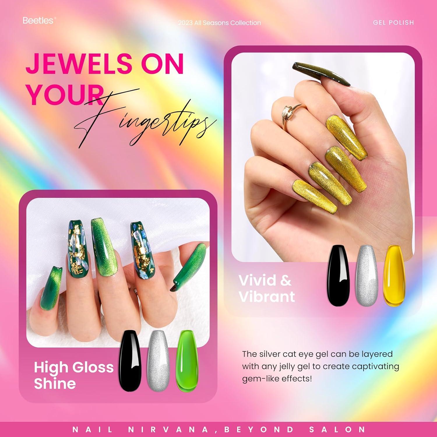 imageBeetles Cat Eye Gel Nail Polish 6 Colors Christmas Cat Eye Glitter Gel Polish Set Neon Red Pink Purple Blue Green with Magnet Velvet Gel Kit Soak Off UV French Nail Art Manicure Gift for Women0Joyful exploration