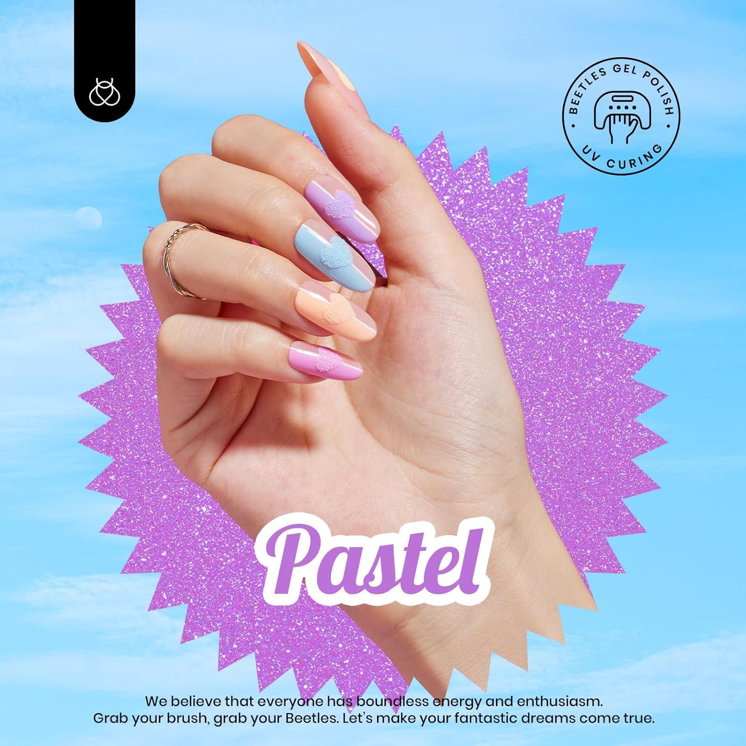 imageBeetles Cat Eye Gel Nail Polish 6 Colors Christmas Cat Eye Glitter Gel Polish Set Neon Red Pink Purple Blue Green with Magnet Velvet Gel Kit Soak Off UV French Nail Art Manicure Gift for Women6 Colors Pastel