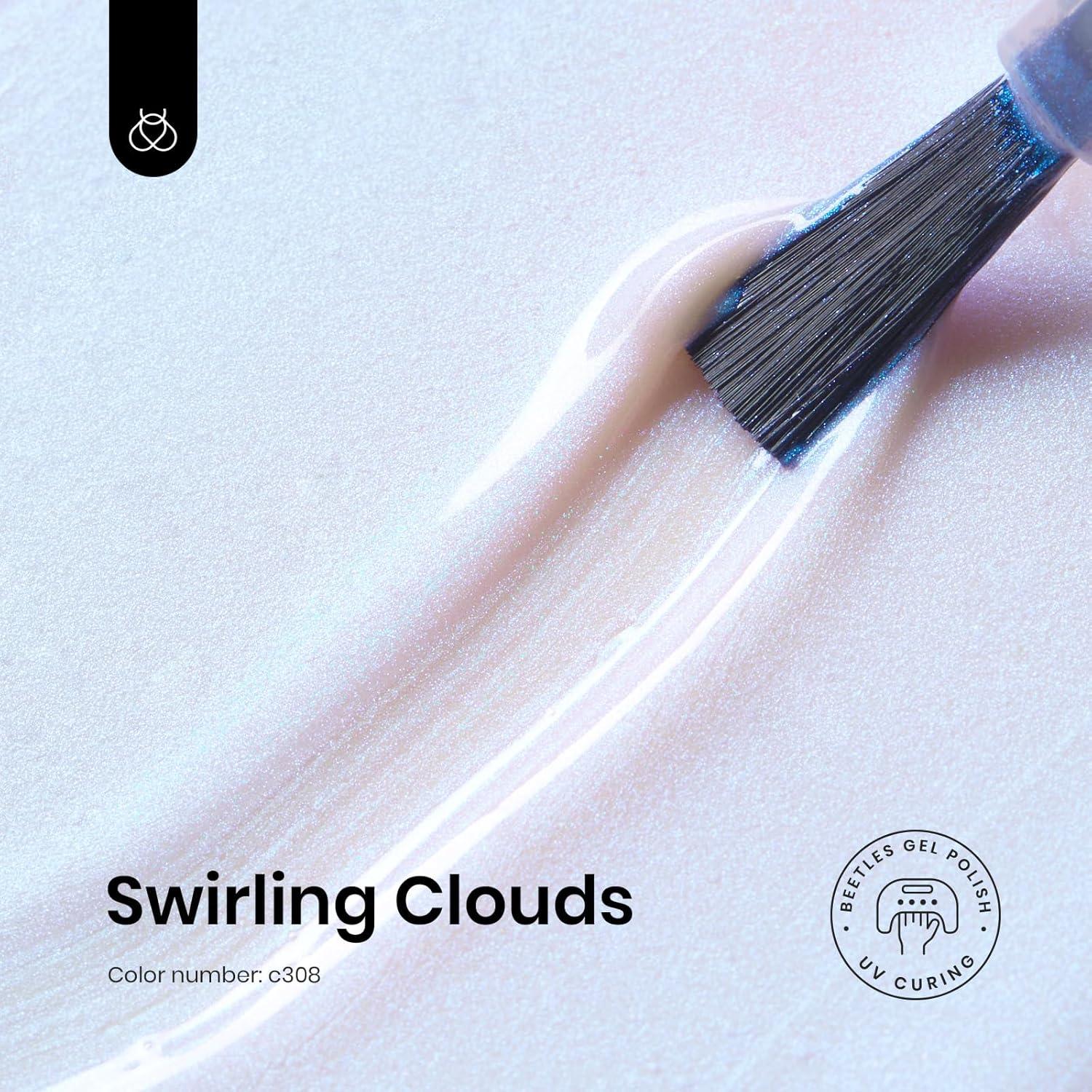 imageBeetles Galaxy Wish Silver Cat Eye Gel Nail Polish  15ML Christmas Silver Glitter Cat Eye Gel Polish with Magnet Soak Off UV Velvet Nail Polish Salon DIY Manicure Winter Gift for Women58Swirling Clouds