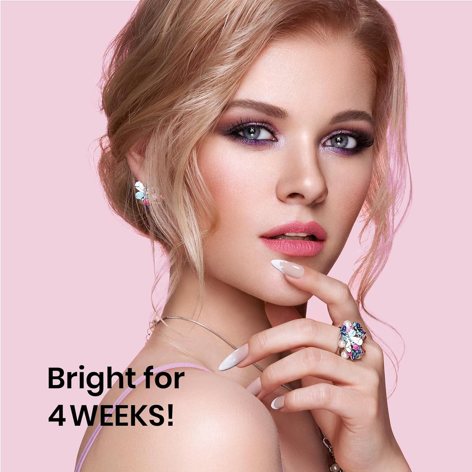 imageBeetles Galaxy Wish Silver Cat Eye Gel Nail Polish  15ML Christmas Silver Glitter Cat Eye Gel Polish with Magnet Soak Off UV Velvet Nail Polish Salon DIY Manicure Winter Gift for Women0BBarely Pink