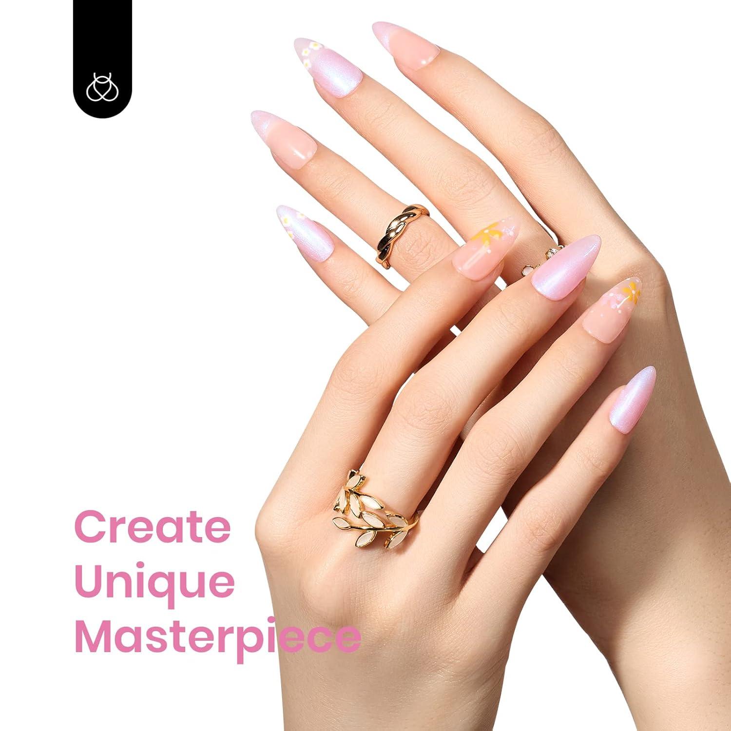 imageBeetles Galaxy Wish Silver Cat Eye Gel Nail Polish  15ML Christmas Silver Glitter Cat Eye Gel Polish with Magnet Soak Off UV Velvet Nail Polish Salon DIY Manicure Winter Gift for Women60Holiday Waltz