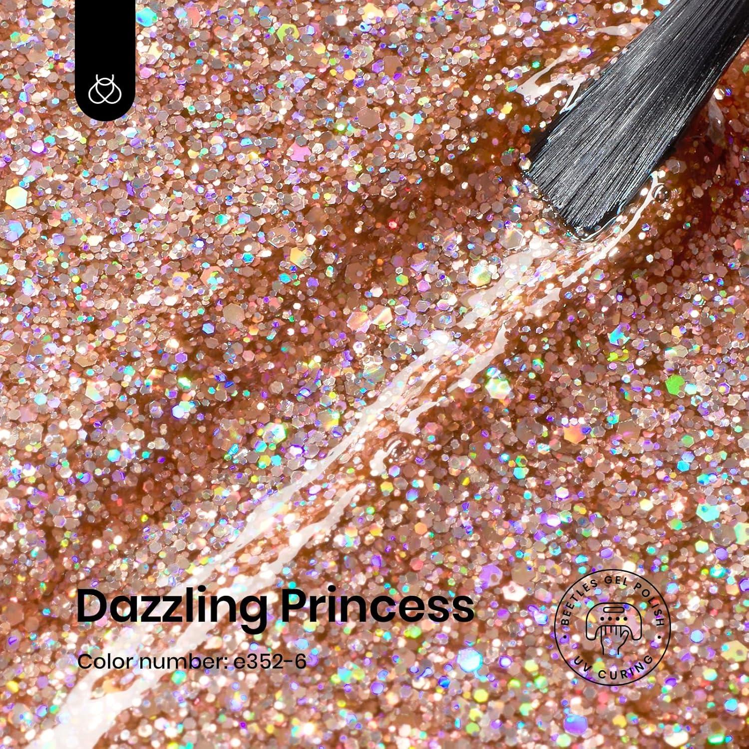 imageBeetles Galaxy Wish Silver Cat Eye Gel Nail Polish  15ML Christmas Silver Glitter Cat Eye Gel Polish with Magnet Soak Off UV Velvet Nail Polish Salon DIY Manicure Winter Gift for Women67Dazzling Princess