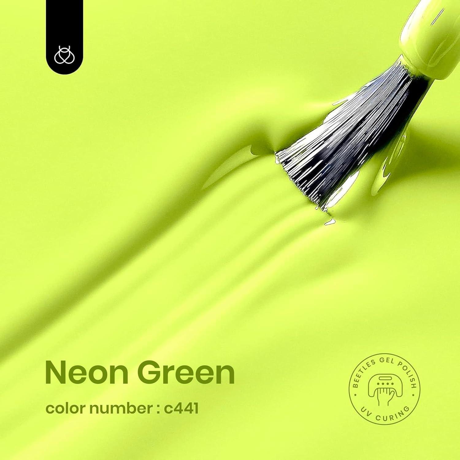 imageBeetles Galaxy Wish Silver Cat Eye Gel Nail Polish  15ML Christmas Silver Glitter Cat Eye Gel Polish with Magnet Soak Off UV Velvet Nail Polish Salon DIY Manicure Winter Gift for Women134Neon Green