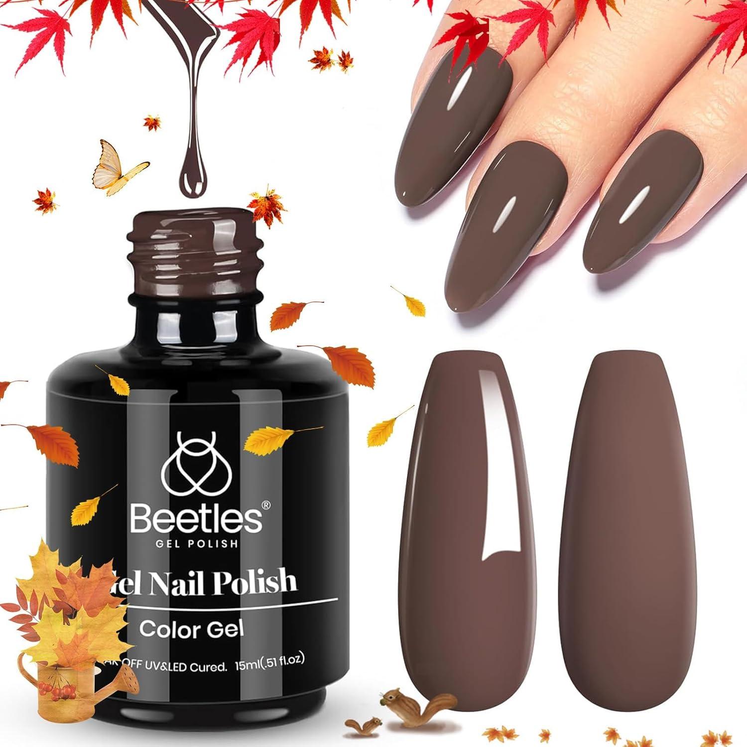 imageBeetles Galaxy Wish Silver Cat Eye Gel Nail Polish  15ML Christmas Silver Glitter Cat Eye Gel Polish with Magnet Soak Off UV Velvet Nail Polish Salon DIY Manicure Winter Gift for Women6Gray Brown