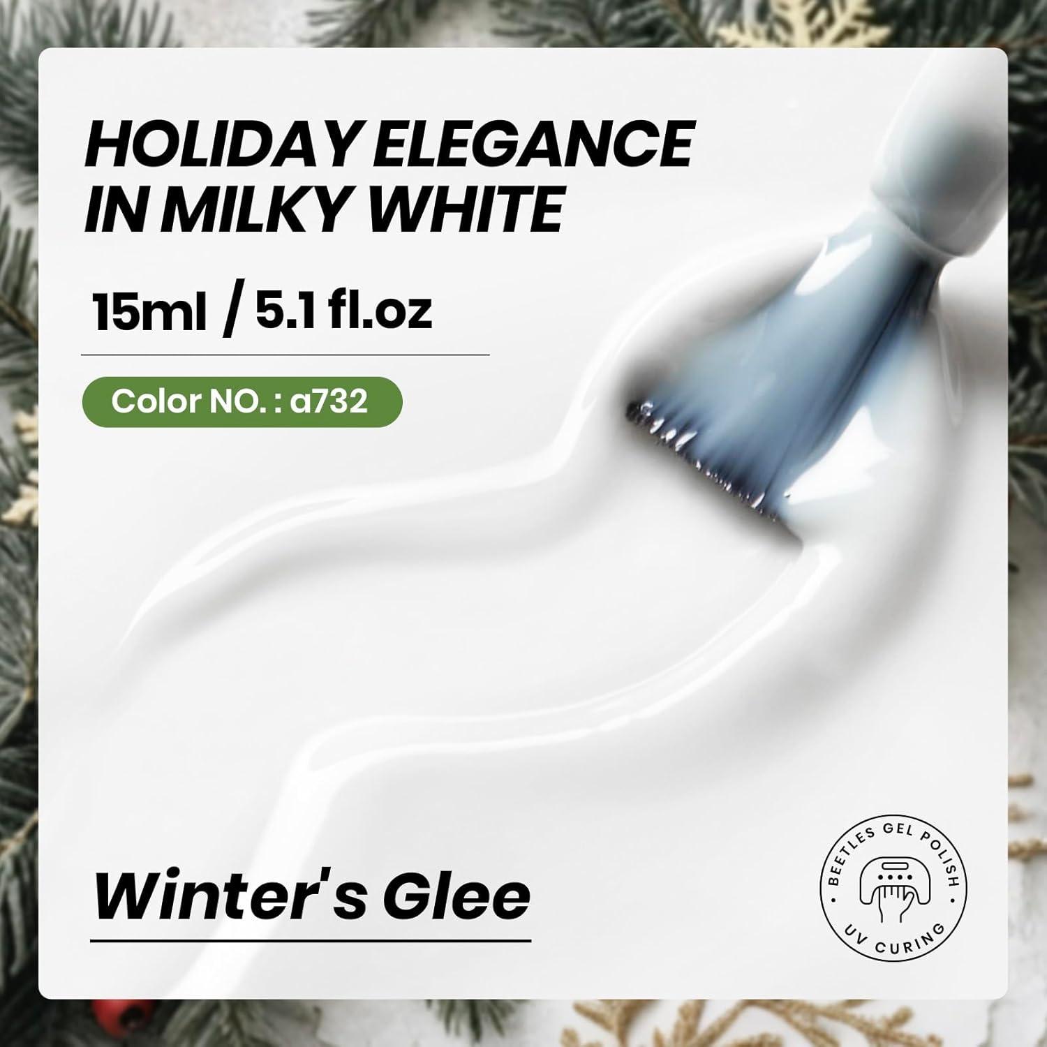 imageBeetles Galaxy Wish Silver Cat Eye Gel Nail Polish  15ML Christmas Silver Glitter Cat Eye Gel Polish with Magnet Soak Off UV Velvet Nail Polish Salon DIY Manicure Winter Gift for Women000Winters Glee