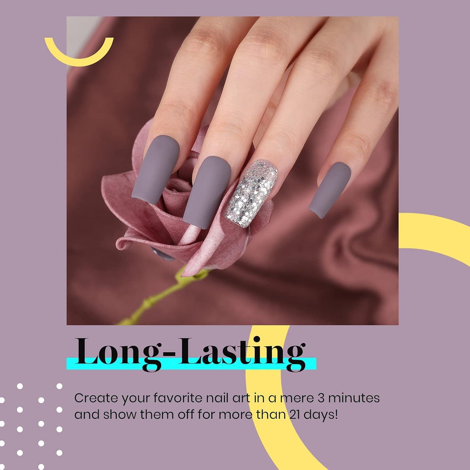 imageBeetles Galaxy Wish Silver Cat Eye Gel Nail Polish  15ML Christmas Silver Glitter Cat Eye Gel Polish with Magnet Soak Off UV Velvet Nail Polish Salon DIY Manicure Winter Gift for Women10Grayish Purple