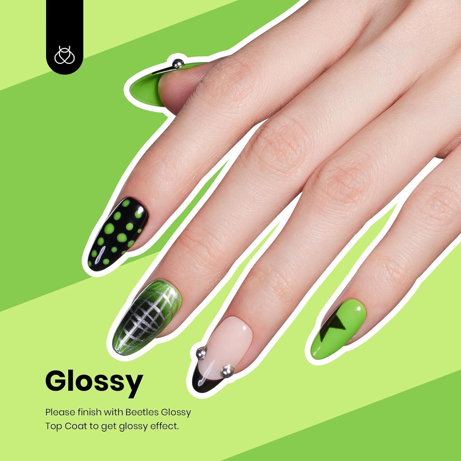 imageBeetles Galaxy Wish Silver Cat Eye Gel Nail Polish  15ML Christmas Silver Glitter Cat Eye Gel Polish with Magnet Soak Off UV Velvet Nail Polish Salon DIY Manicure Winter Gift for Women105Forest Green