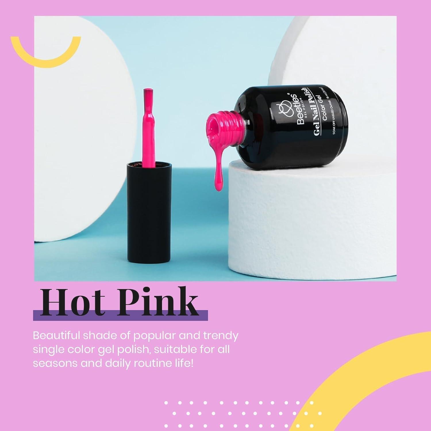 imageBeetles Galaxy Wish Silver Cat Eye Gel Nail Polish  15ML Christmas Silver Glitter Cat Eye Gel Polish with Magnet Soak Off UV Velvet Nail Polish Salon DIY Manicure Winter Gift for Women130Hot Pink