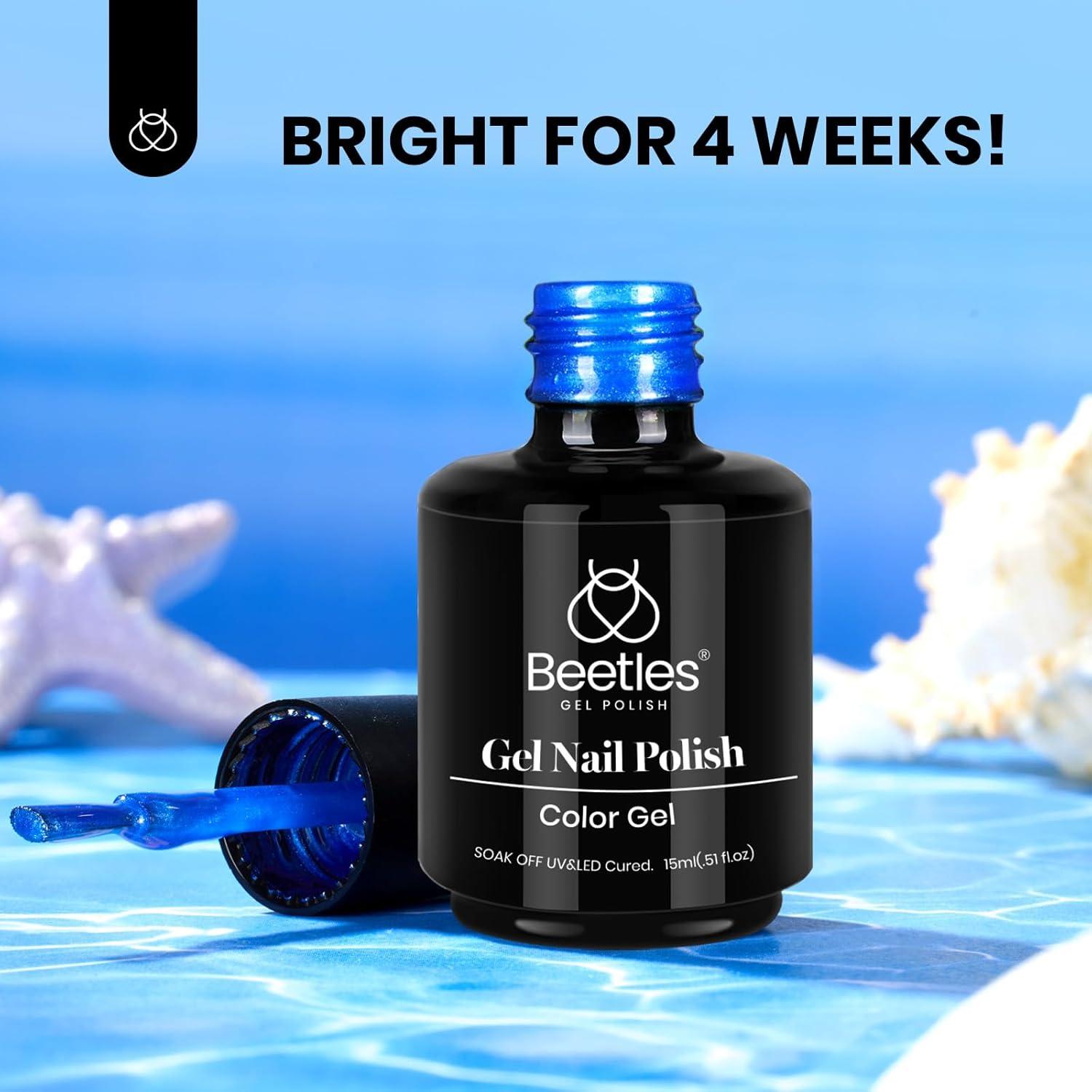 imageBeetles Galaxy Wish Silver Cat Eye Gel Nail Polish  15ML Christmas Silver Glitter Cat Eye Gel Polish with Magnet Soak Off UV Velvet Nail Polish Salon DIY Manicure Winter Gift for Women133Mystic Sea