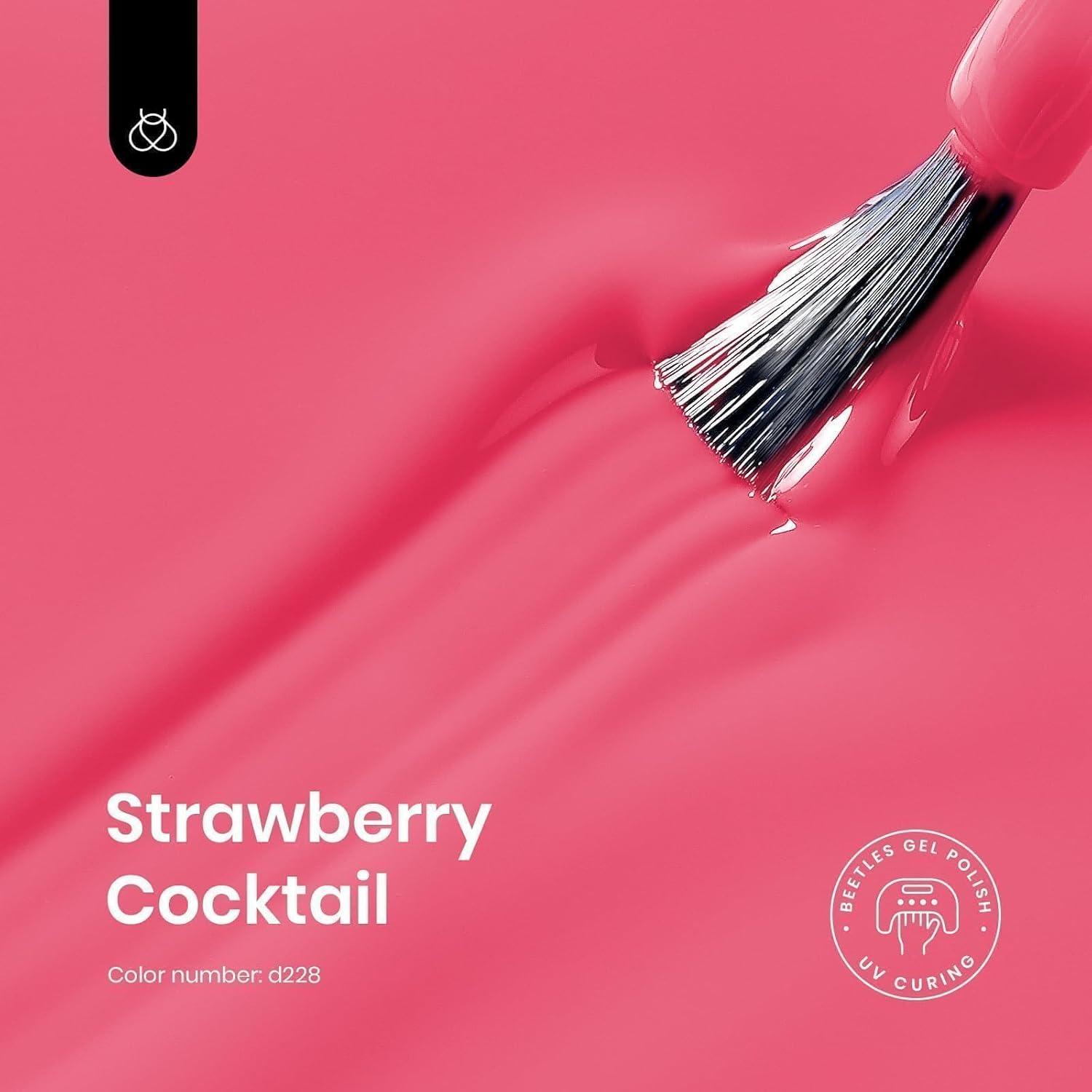 imageBeetles Galaxy Wish Silver Cat Eye Gel Nail Polish  15ML Christmas Silver Glitter Cat Eye Gel Polish with Magnet Soak Off UV Velvet Nail Polish Salon DIY Manicure Winter Gift for Women51Strawberry Cocktail