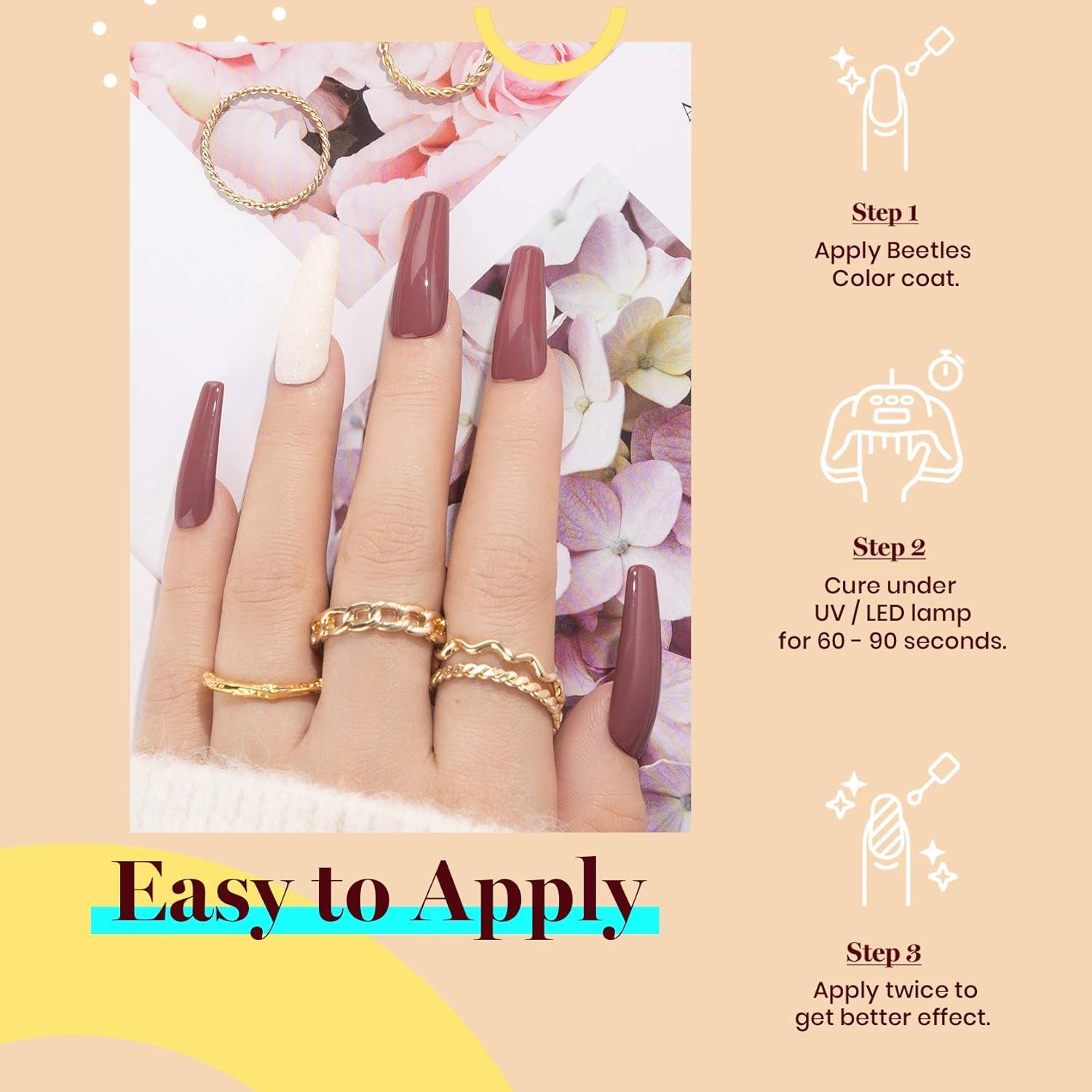 imageBeetles Galaxy Wish Silver Cat Eye Gel Nail Polish  15ML Christmas Silver Glitter Cat Eye Gel Polish with Magnet Soak Off UV Velvet Nail Polish Salon DIY Manicure Winter Gift for Women72Dusty Rose