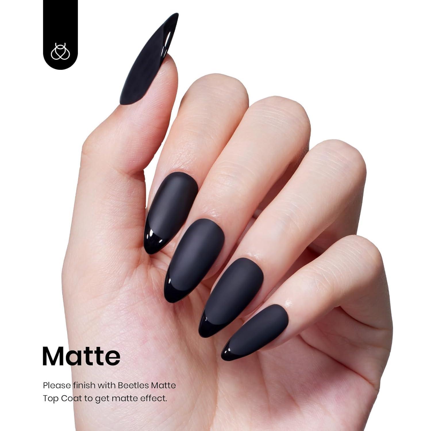 imageBeetles Galaxy Wish Silver Cat Eye Gel Nail Polish  15ML Christmas Silver Glitter Cat Eye Gel Polish with Magnet Soak Off UV Velvet Nail Polish Salon DIY Manicure Winter Gift for Women0Audrey Black