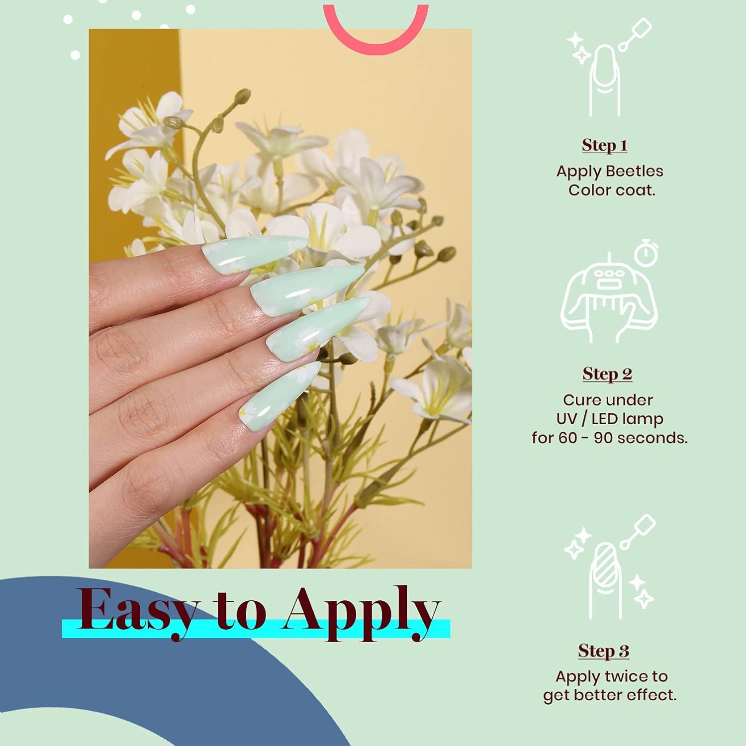 imageBeetles Galaxy Wish Silver Cat Eye Gel Nail Polish  15ML Christmas Silver Glitter Cat Eye Gel Polish with Magnet Soak Off UV Velvet Nail Polish Salon DIY Manicure Winter Gift for Women122Mint Green