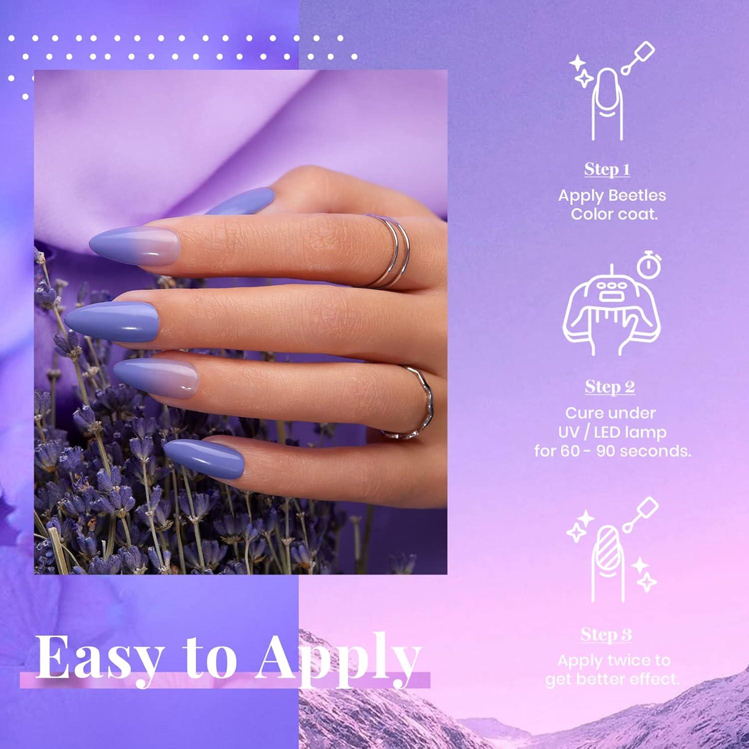 imageBeetles Galaxy Wish Silver Cat Eye Gel Nail Polish  15ML Christmas Silver Glitter Cat Eye Gel Polish with Magnet Soak Off UV Velvet Nail Polish Salon DIY Manicure Winter Gift for Women65Perivinkle