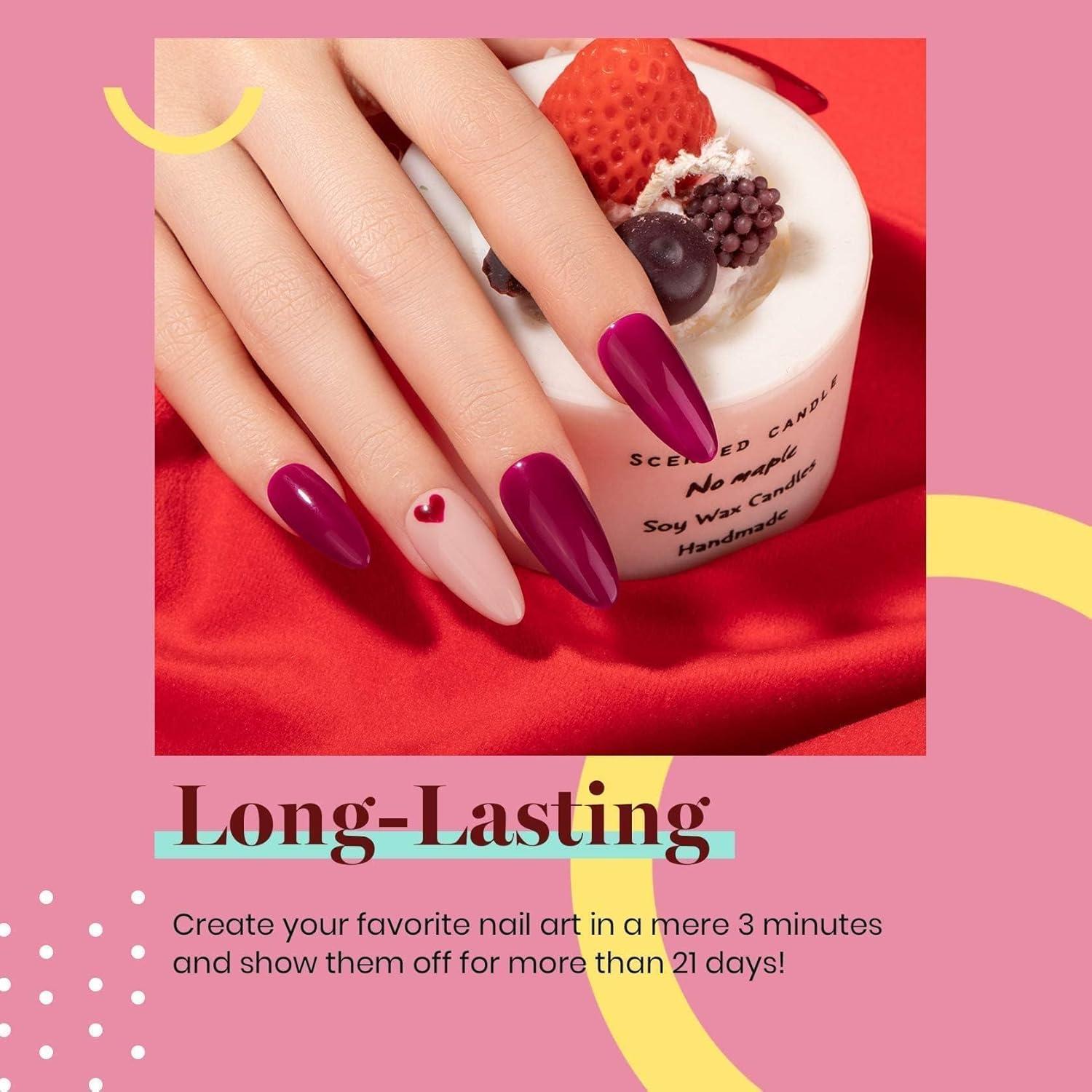 imageBeetles Galaxy Wish Silver Cat Eye Gel Nail Polish  15ML Christmas Silver Glitter Cat Eye Gel Polish with Magnet Soak Off UV Velvet Nail Polish Salon DIY Manicure Winter Gift for Women5Burgundy Red