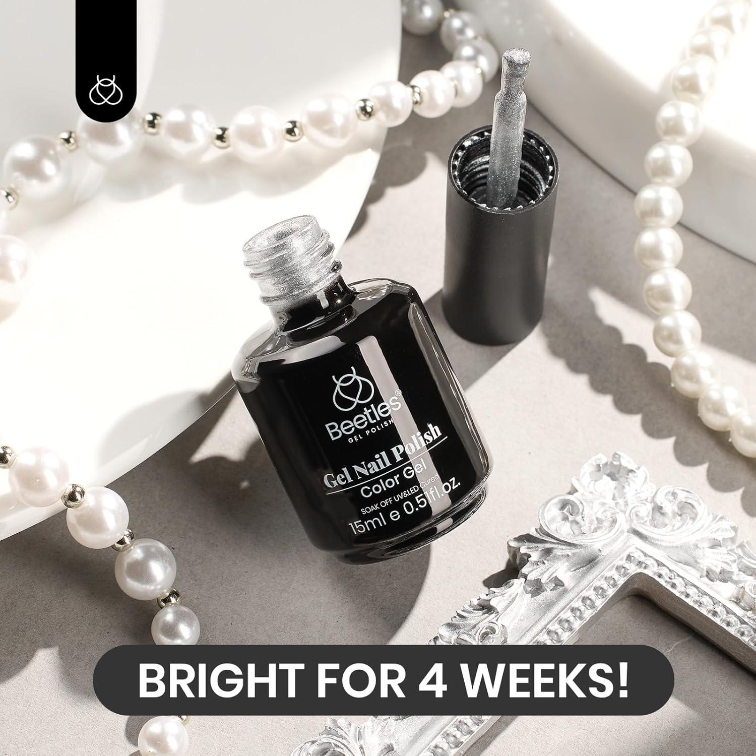 imageBeetles Galaxy Wish Silver Cat Eye Gel Nail Polish  15ML Christmas Silver Glitter Cat Eye Gel Polish with Magnet Soak Off UV Velvet Nail Polish Salon DIY Manicure Winter Gift for Women136Silver Dancefloor