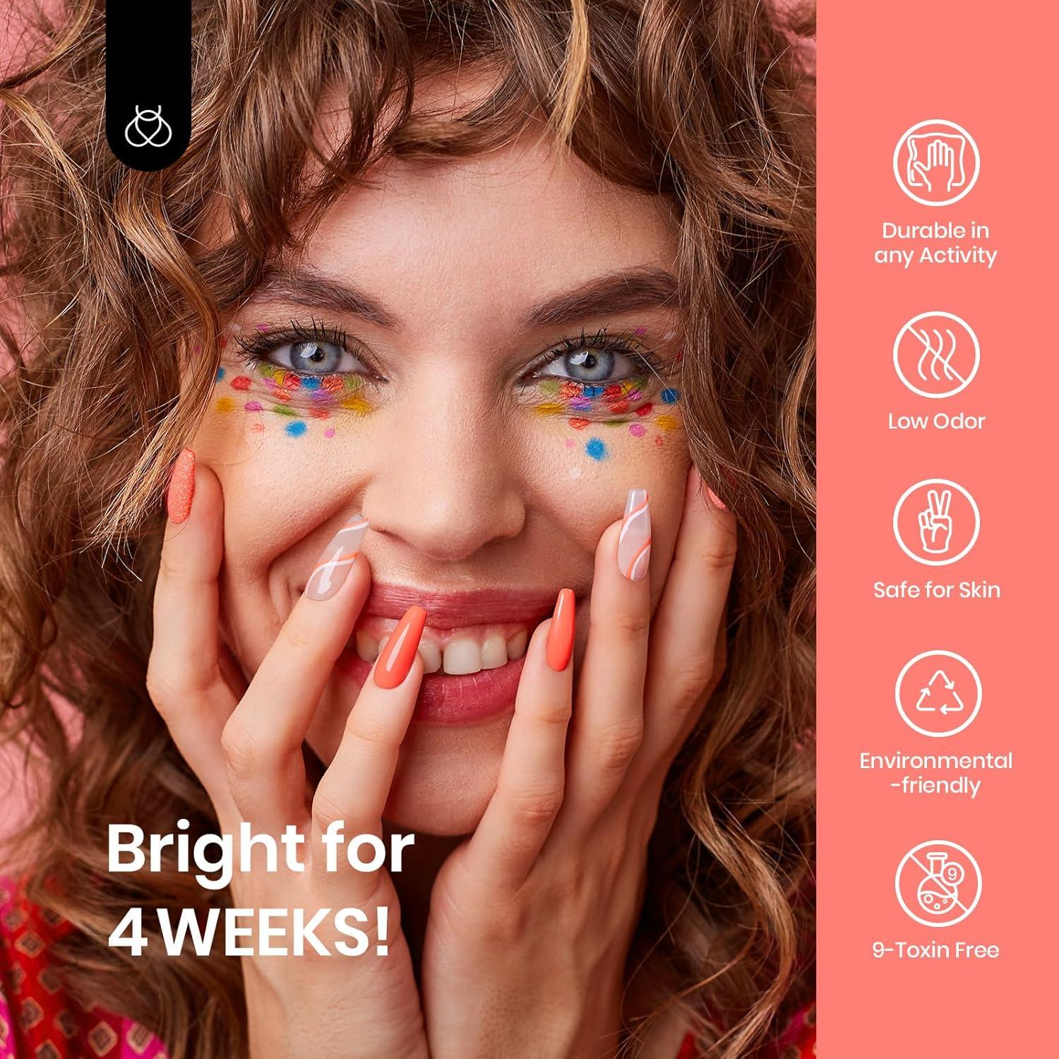 imageBeetles Galaxy Wish Silver Cat Eye Gel Nail Polish  15ML Christmas Silver Glitter Cat Eye Gel Polish with Magnet Soak Off UV Velvet Nail Polish Salon DIY Manicure Winter Gift for Women114Carly Coral Orange