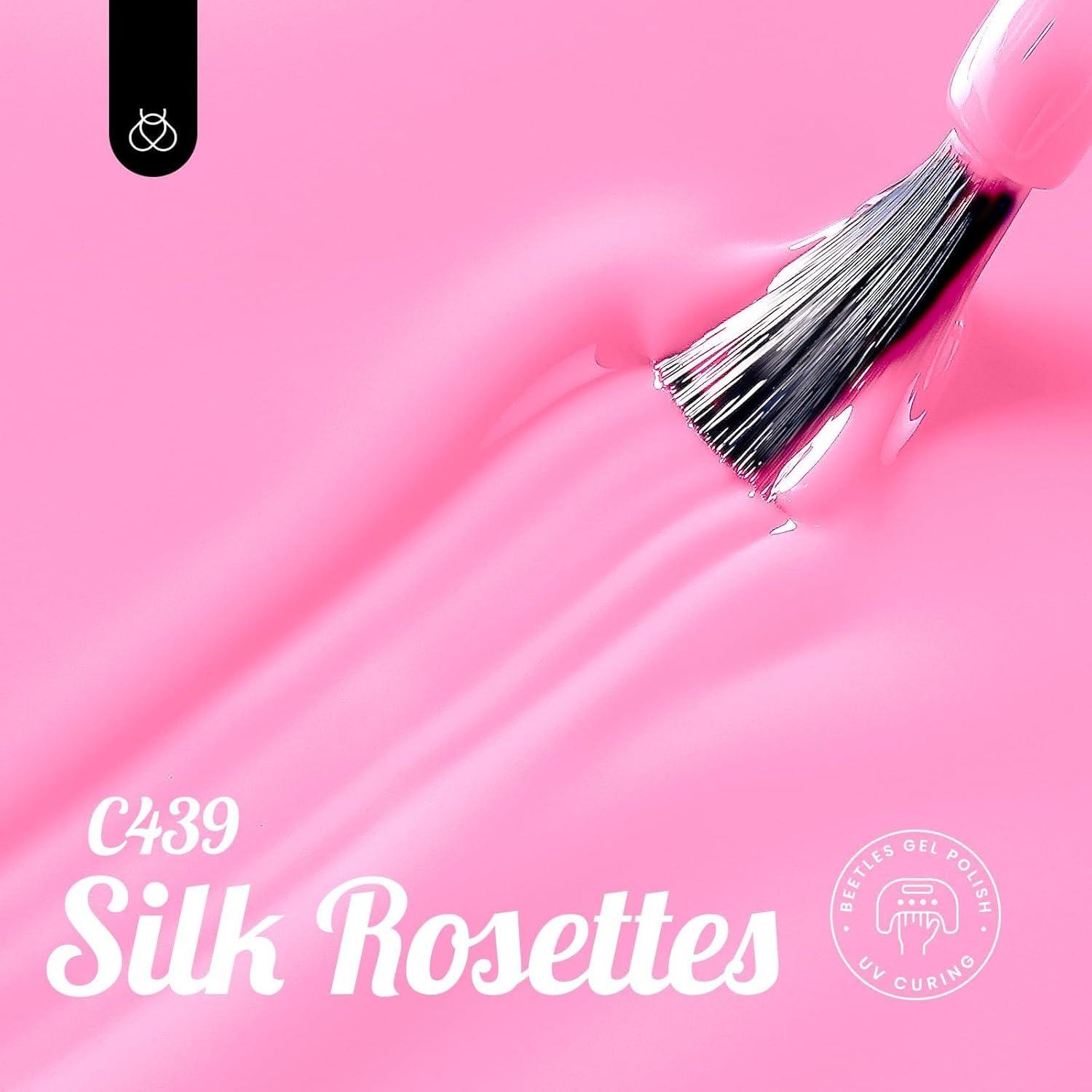 imageBeetles Galaxy Wish Silver Cat Eye Gel Nail Polish  15ML Christmas Silver Glitter Cat Eye Gel Polish with Magnet Soak Off UV Velvet Nail Polish Salon DIY Manicure Winter Gift for Women111Silk Rosettes