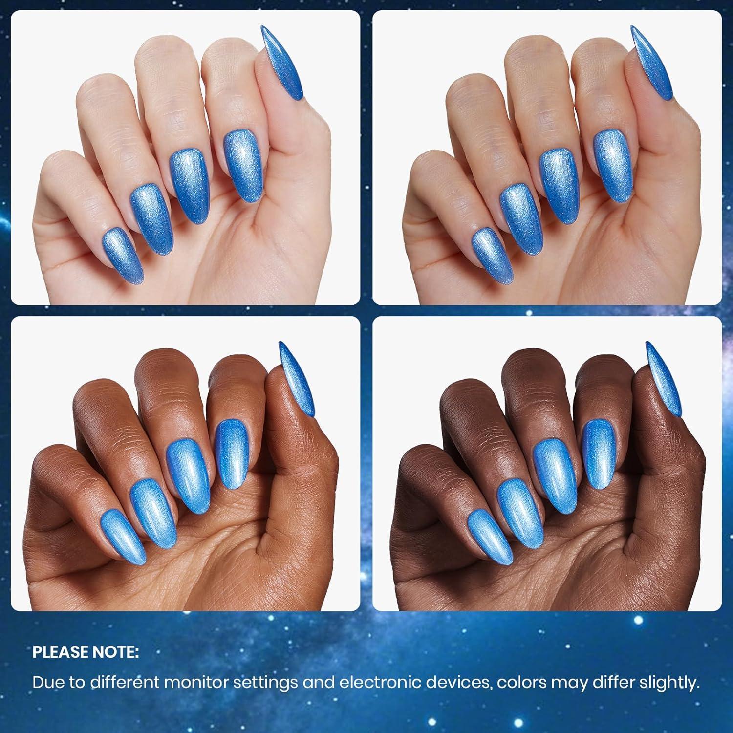 imageBeetles Galaxy Wish Silver Cat Eye Gel Nail Polish  15ML Christmas Silver Glitter Cat Eye Gel Polish with Magnet Soak Off UV Velvet Nail Polish Salon DIY Manicure Winter Gift for Women119summer nights dream