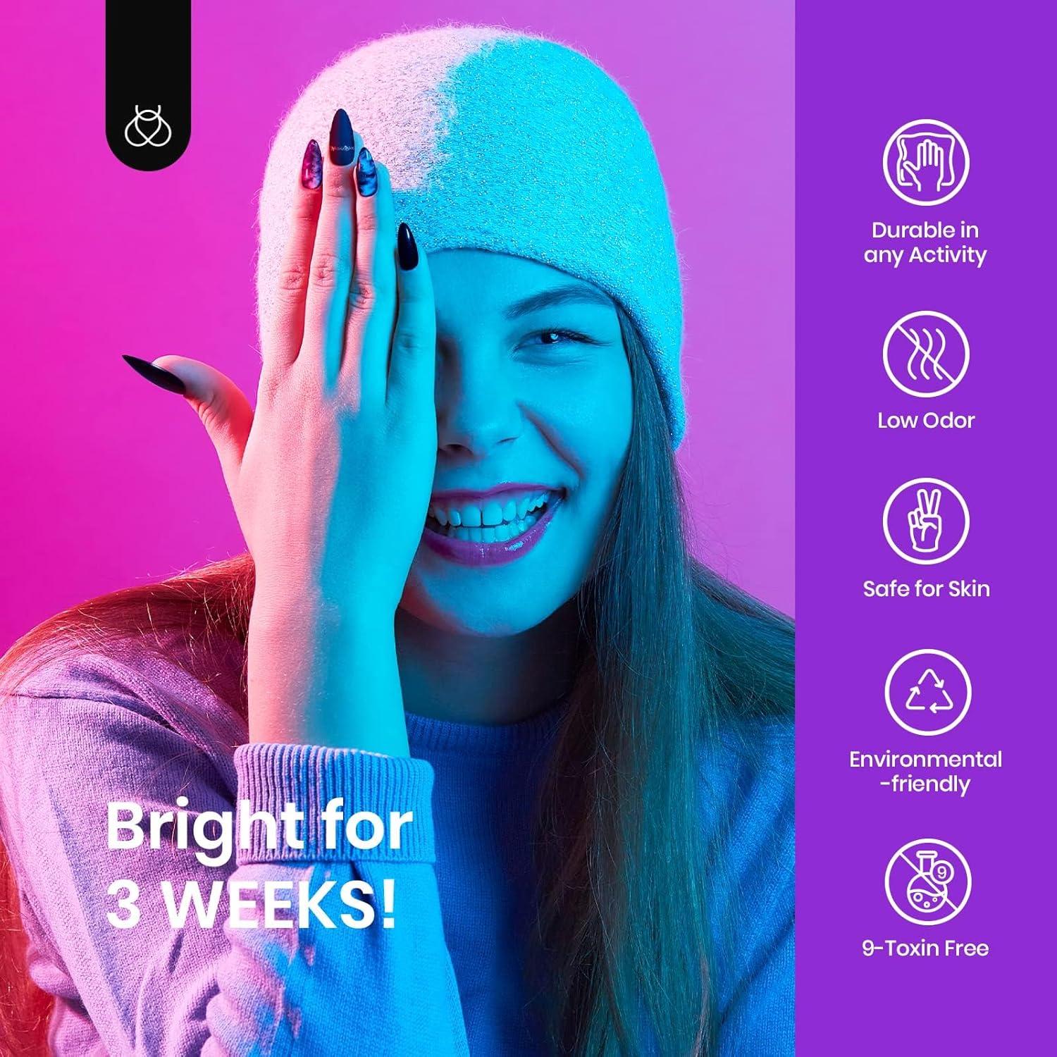 imageBeetles Gel Nail Polish Set 20 Colors Red Blue White Nails with No Wipe Base and Glossy ampamp Matte Top Coat for Soakoff UV Light Gel Nail Art Manicure Set DIY at Home Gifts for Women Girls320 Lightyears Away